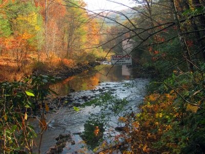 Crossing the Tuckasegee River as we prepare to enter the Bonas Defeat Gorge. 
