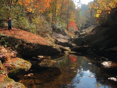 Tyler at the beginning of the Bonas Defeat Gorge 
