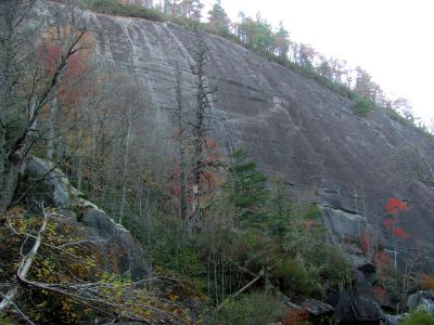 The Bonas Wall as it started to get dark on us. Something you do not want to happen while in Bonas Defeat Gorge. We still had a long way to go. 
