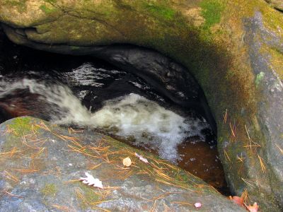 Small section of the twisty falls found within the confines of the slot canyon 
