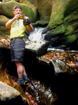 John beside the slot canyon falls 
