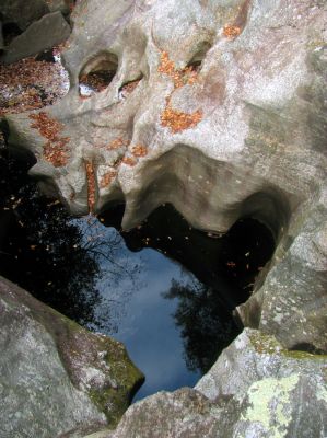 Finally, the view off the top of the blockage rock ! Looking down at the lower end of the slot canyon where we were earlier 
