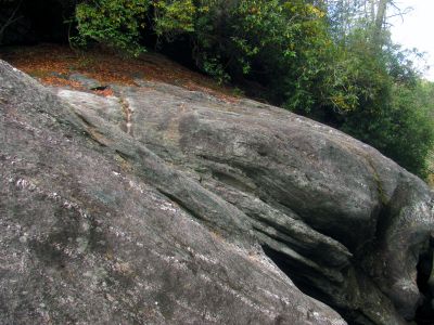 Looking back at the left side above the slot you can see the indention where the Little Rat Crack is 
