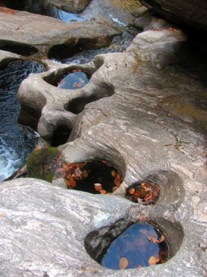 Looking down Granny`s Kitchen Falls 

