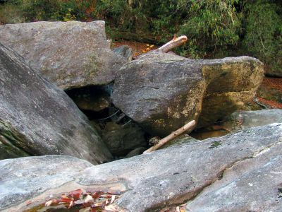 More cracks to walk through as we stay the course up the gut 
