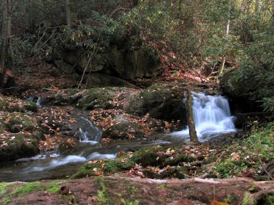 Devil Fork Cascades
First set of cascades found on Devil Fork Creek where it meets South Indian Creek (taken 10-17-2010)
