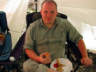 This guy is too clean to be a thru hiker,,, and after he hiked out on Sunday, I seen him 3 hours later in town nearby so,,,,,
