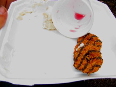 Coconut girl scout cookies with sausage gravy,,, Mmmmm
