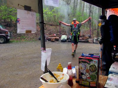 Trail Magic just went way up in value when it was pouring down the rain on Sunday the last day !  This guy was super happy that we were still there ! 

