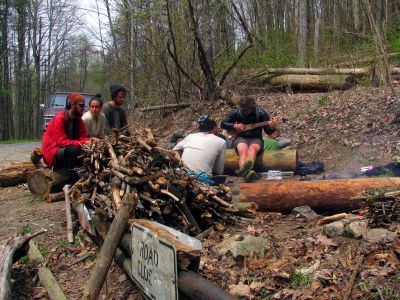 Friday afternoon and the fire is already going
