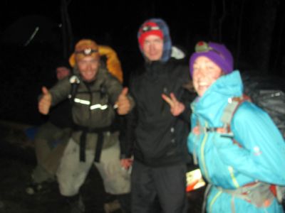 The three night hikers (sorry it turned out blurry) 
