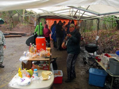OX playing his broom banjo,, 
