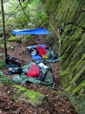 Campsite on first night 
