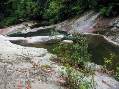 Nice waterfalls beside trail on the Gragg Prong Creek
