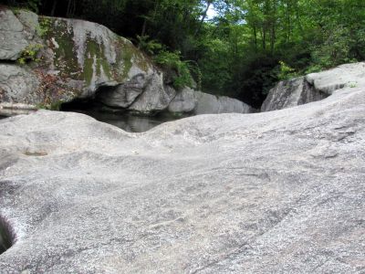 Nice waterfalls beside trail on the Gragg Prong Creek
