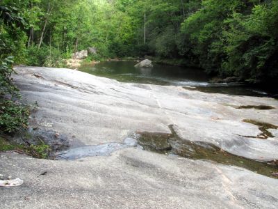 Nice waterfalls beside trail on the Gragg Prong Creek
