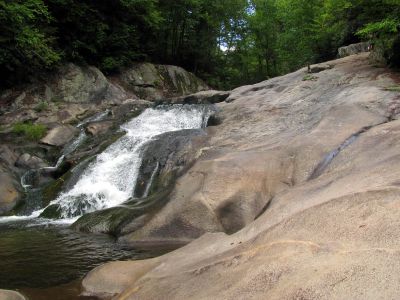Nice waterfalls beside trail on the Gragg Prong Creek

