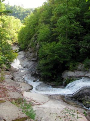 Nice waterfalls beside trail on the Gragg Prong Creek

