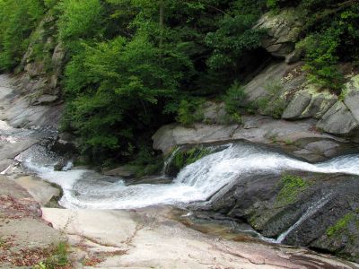 Nice waterfalls beside trail on the Gragg Prong Creek
