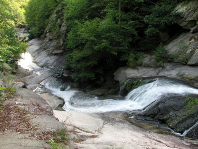 Nice waterfalls beside trail on the Gragg Prong Creek
