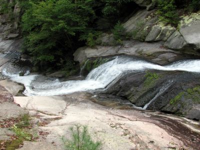 Nice waterfalls beside trail on the Gragg Prong Creek
