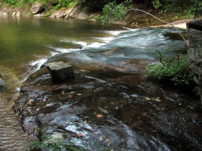 Harper Creek near our camp below Harper Falls
