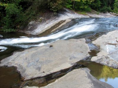 Harper Creek and the awesome cascades just behind our campsite
