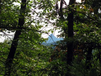 Zoomed view of Table Rock I could see off to our left as we started down towards Upper Creek
