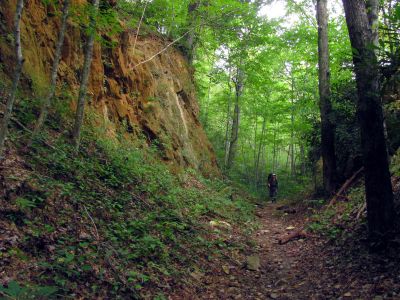Bol'Dar on the trail leading down into Upper Creek 
