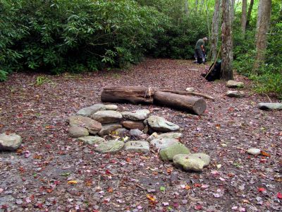 Our campsite beside Upper Creek 
