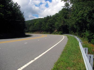 Walking along NC highway 181

