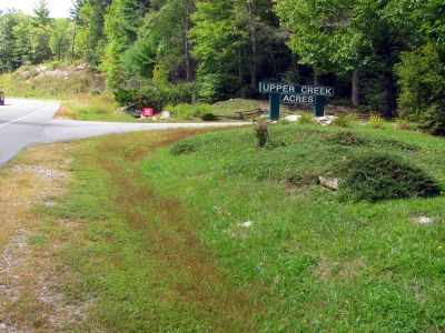 Upper Creek Acres (gated community where we parked the car) 
