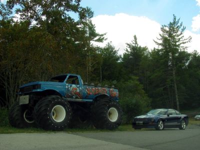 Monster truck at the store we stopped at for ice cream and drinks on the way home
