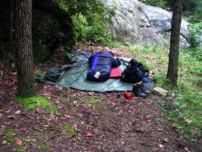 RAT still in the sleeping bag on the morning of day 3
