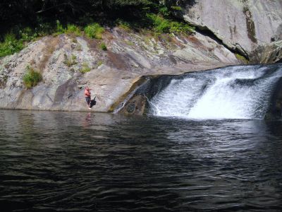 RAT swimming at Harper Falls on day 4
