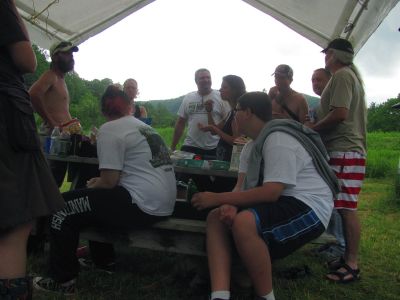 Hangin' out under the canopy
