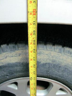 Factory height (actually a little under due to deteriorated coil spring isolators which are also being replaced) 
