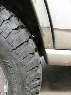 Pretty close on rear but should not be a problem, if it is I`ll trim it. 

