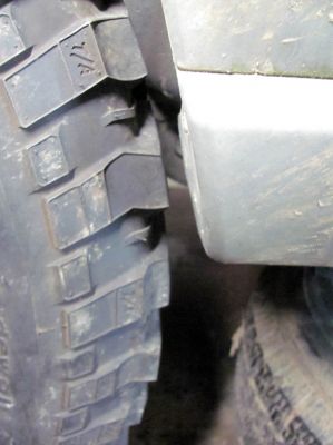 A bit close on back of front fender ! 
