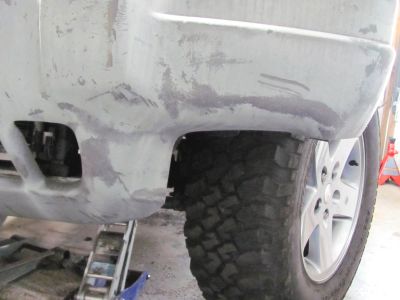 Lower bumper section removed 
