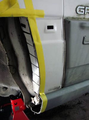 Folded it over to make the new edge 
