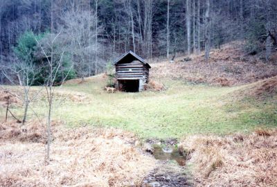 Lost Cove
shed in field beside the old school  (taken in late 80`s)
