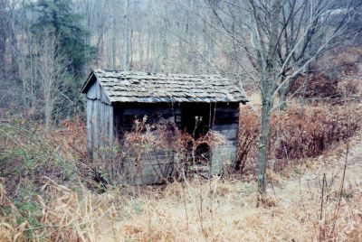 Lost Cove
This old shed still had a huge old sled inside it.  (taken in late 80`s)
