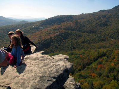 People enjoying the high point views of the Rough Ridge Trail Taken Oct 21, 2012
