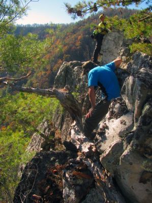 Tyler accessing the crack
