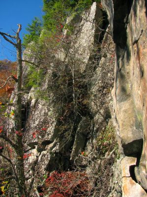 Continuing along the ledge 
