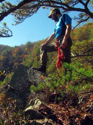 Tyler on Diamond Rock 
