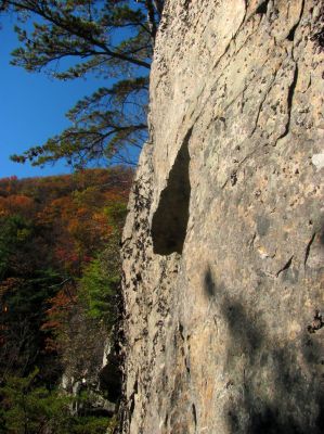 View from below the landing point 
