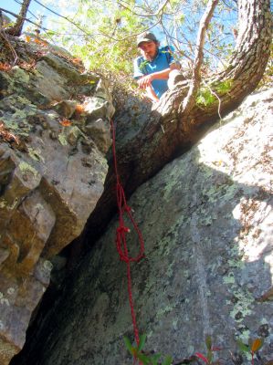 Tyler has made a slip loop which will help us back up 
