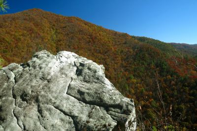 View from cliffs looking at Big Pond Mtn (taken with my larger camera) 
